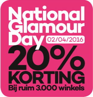 20% korting tijdens National Glamour Day
