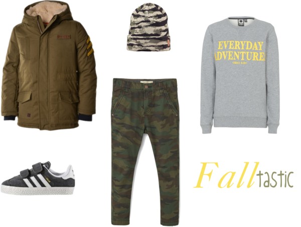 Jongens outfit in army trend